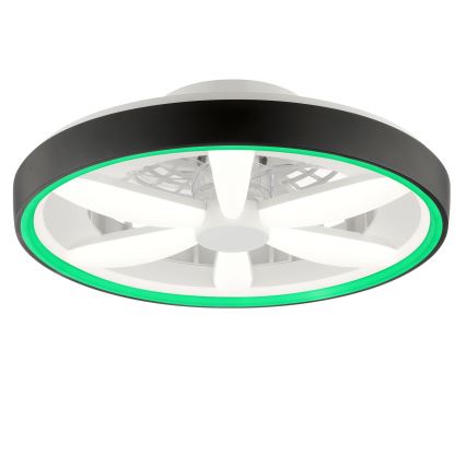 Brilliant - LED RGBW Димируем вентилатор за таван с осветление GAIANO LED/48W/230V 2700-6500K черен + дистанционно управление