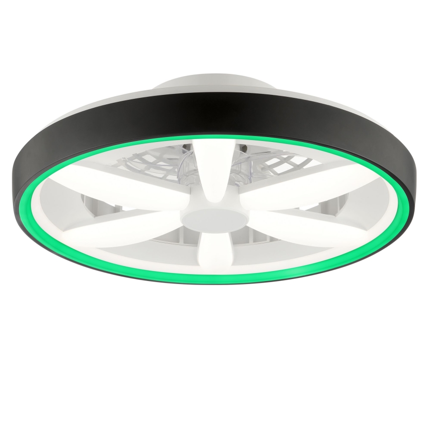 Brilliant - LED RGBW Димируем вентилатор за таван с осветление GAIANO LED/48W/230V 2700-6500K черен + дистанционно управление