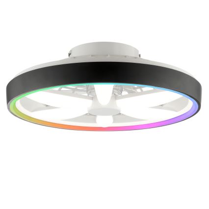 Brilliant - LED RGBW Димируем вентилатор за таван с осветление GAIANO LED/48W/230V 2700-6500K черен + дистанционно управление