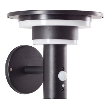 Brilliant - LED Соларен аплик със сензор GARVINA LED/3W/3,7V IP44 черен