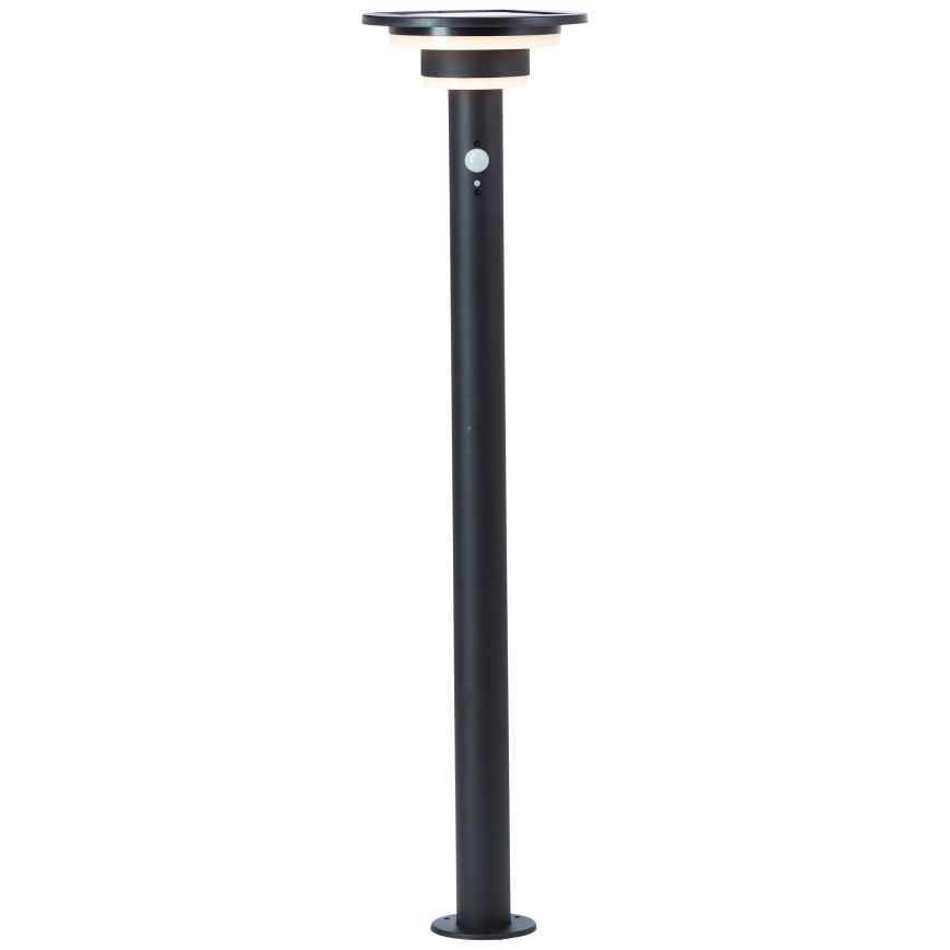 Brilliant - LED соларна лампа с сензор GARVINA LED/3W/3,7V 2000 mAh 85 см IP44 черна
