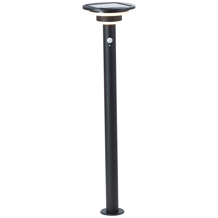 Brilliant - LED соларна лампа с сензор GARVINA LED/3W/3,7V 2000 mAh 85 см IP44 черна