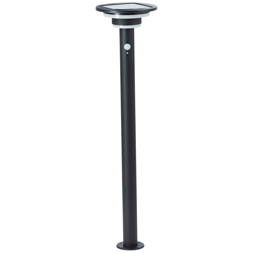Brilliant - LED соларна лампа с сензор GARVINA LED/3W/3,7V 2000 mAh 85 см IP44 черна