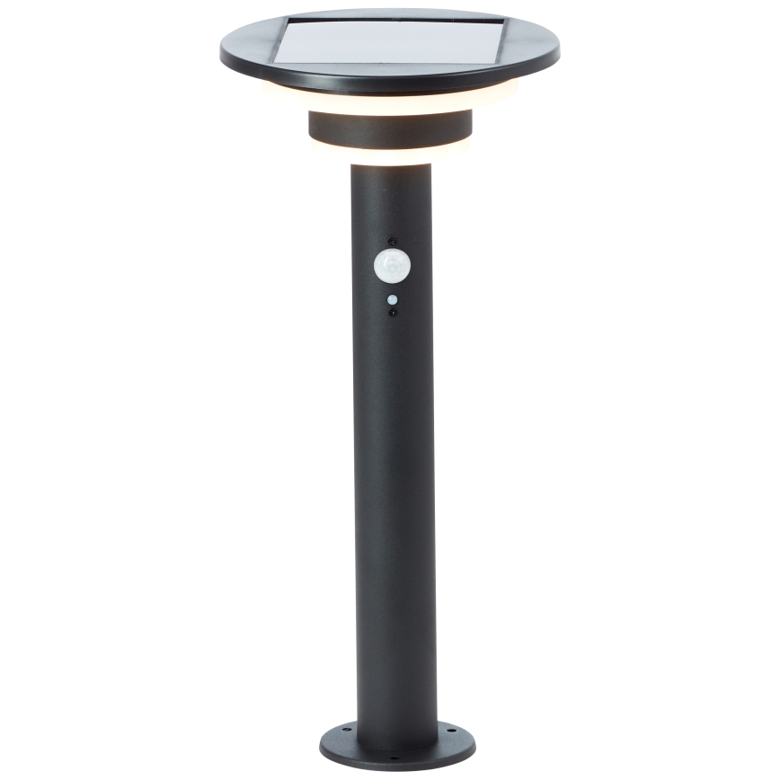 Brilliant - LED Соларна лампа със сензор GARVINA LED/3W/3,7V 45 см IP44 черен