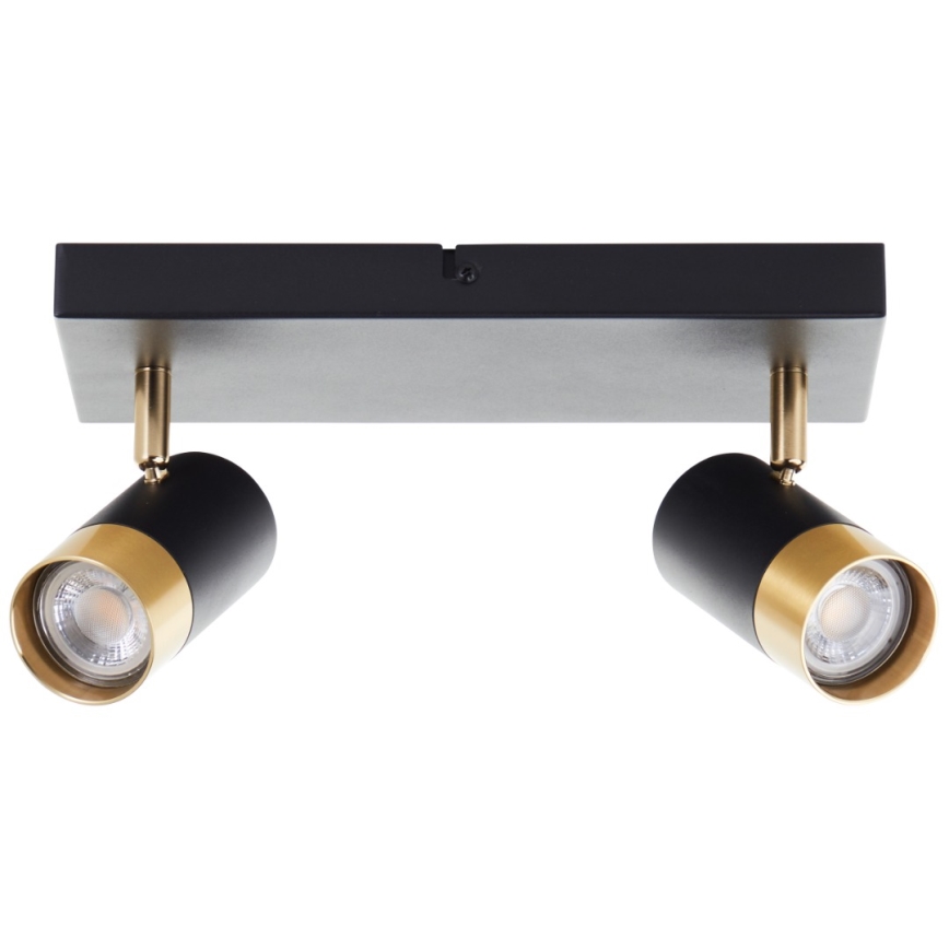 Brilliant - LED спот VIGOLO 2xGU10/5W/230V черно/златисто