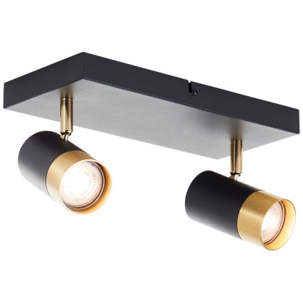 Brilliant - LED спот VIGOLO 2xGU10/5W/230V черно/златисто