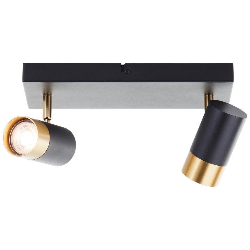 Brilliant - LED спот VIGOLO 2xGU10/5W/230V черно/златисто