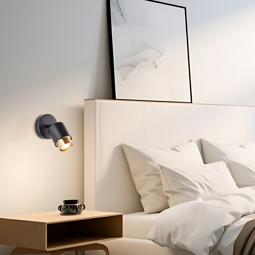 Brilliant - LED стенен спот осветително тяло COVELO 1xGU10/5W/230V черно/златно