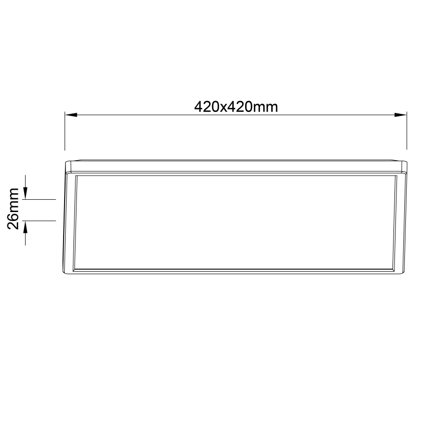 Brilliant - LED таванен плафон MILTON LED/24W/230V 42x42 cm черен
