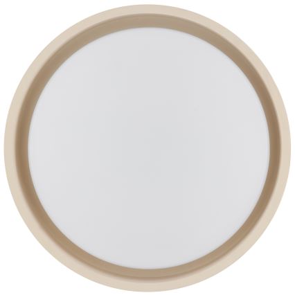 Brilliant - LED таванен плафон SONORA, 12 W, 230 V, 3000 K (топла бяла), Ø 31 см, бежов