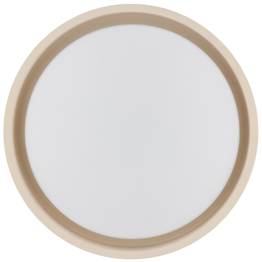 Brilliant - LED таванен плафон SONORA, 12 W, 230 V, 3000 K (топла бяла), Ø 31 см, бежов