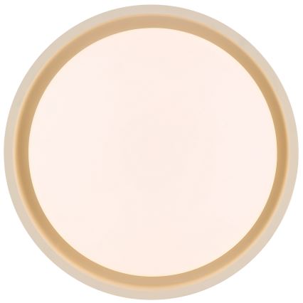 Brilliant - LED таванен плафон SONORA, 12 W, 230 V, 3000 K (топла бяла), Ø 31 см, бежов