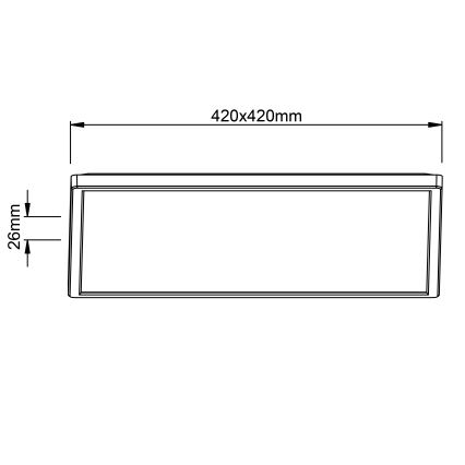 Brilliant - LED таванно осветително тяло MILTON LED/24W/230V 42x42 см бяло