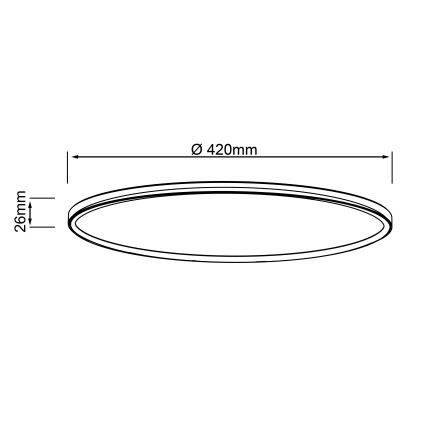Brilliant - LED таванно осветително тяло MILTON LED/24W/230V Ø 42 cm бяло