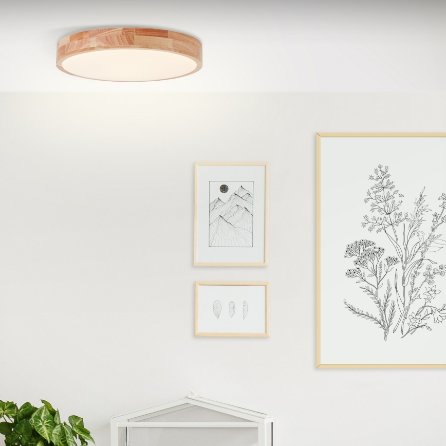 Brilliant - LED таванно осветително тяло SLIMLINE LED/22W/230V Ø 39 см, каучуково дърво