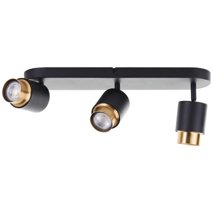 Brilliant - LED точково осветително тяло COVELO 3xGU10/5W/230V черно/златно