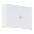 Brilliant - LED външно стенен осветител с сензор XINO LED/3W/5V 3600 mAh IP44 бял