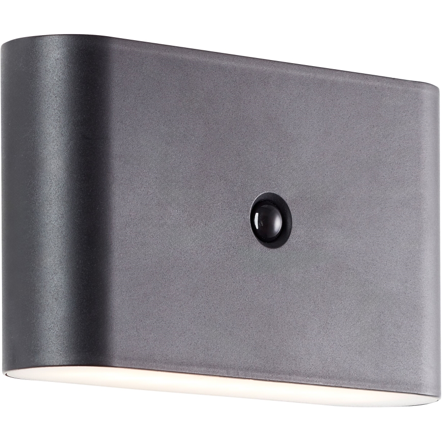 Brilliant - LED външно стенен осветител с сензор XINO LED/3W/5V 3600 mAh IP44 черен