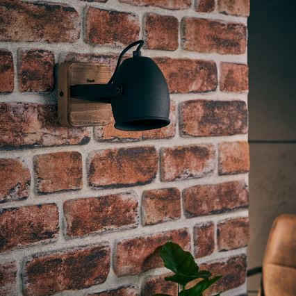 Brilliant - Настенно точково осветително тяло CROWTON 1xGU10/6W/230V бор