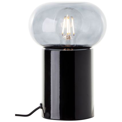 Brilliant - Настолна лампа KNUT 1xE27/25W/230V черен/прозрачен
