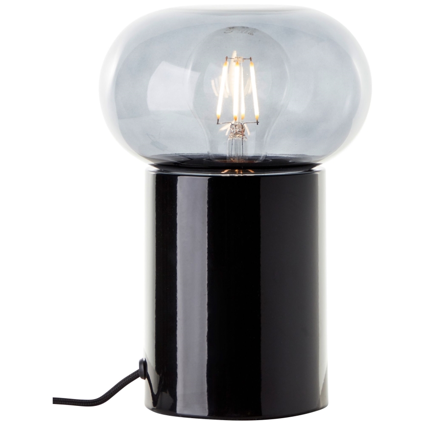 Brilliant - Настолна лампа KNUT 1xE27/25W/230V черен/прозрачен