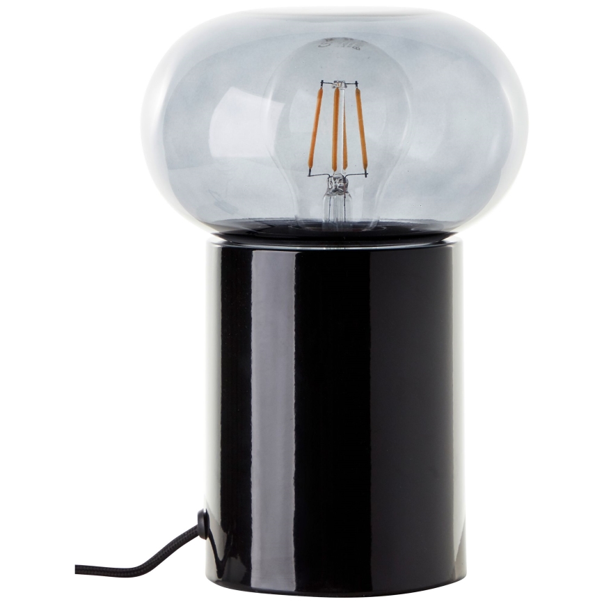Brilliant - Настолна лампа KNUT 1xE27/25W/230V черен/прозрачен