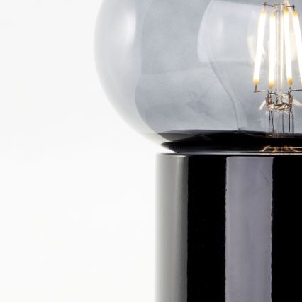 Brilliant - Настолна лампа KNUT 1xE27/25W/230V черен/прозрачен