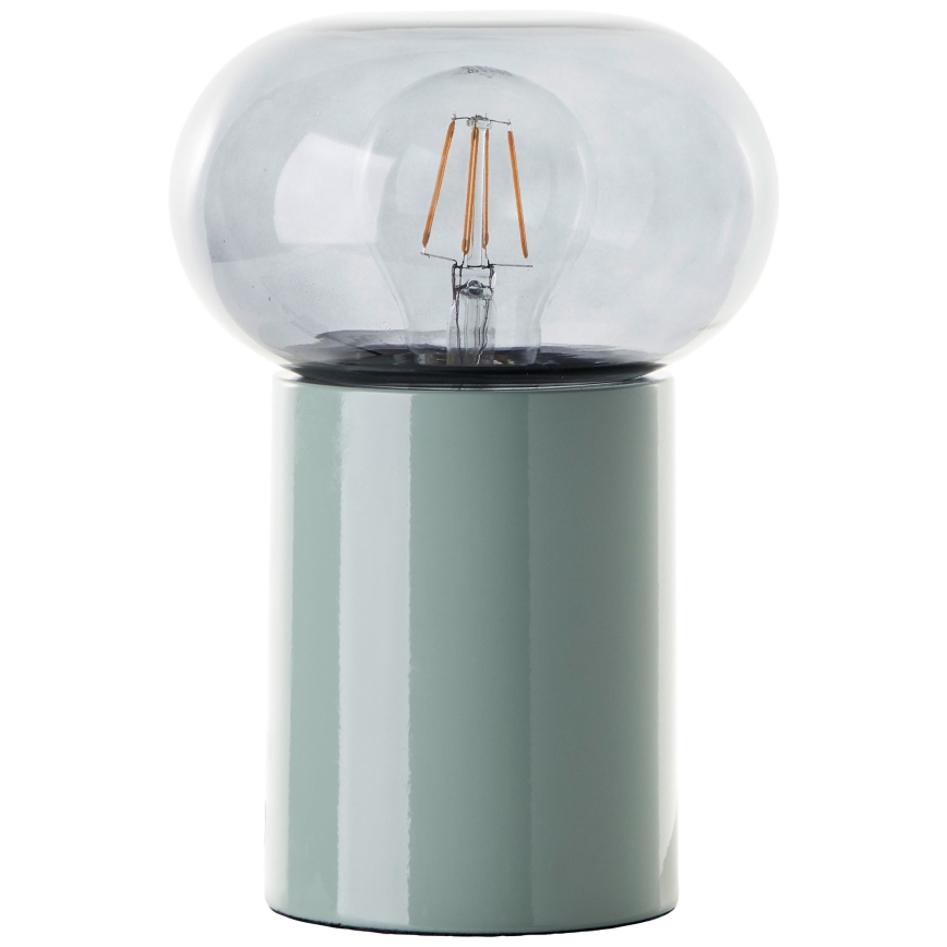 Brilliant - Настолна лампа KNUT 1xE27/25W/230V зелен/прозрачен