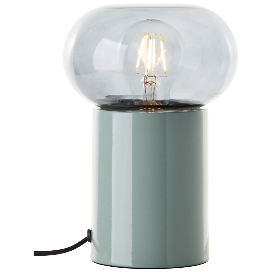 Brilliant - Настолна лампа KNUT 1xE27/25W/230V зелен/прозрачен