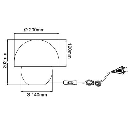 Brilliant - Настолна лампа NALAM 1xE14/40W/230V сив/пепел - FSC сертифицирано