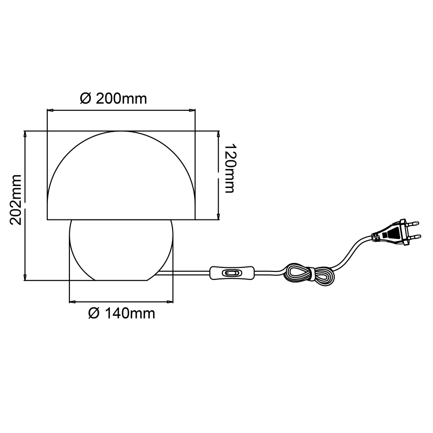 Brilliant - Настолна лампа NALAM 1xE14/40W/230V сив/пепел - FSC сертифицирано