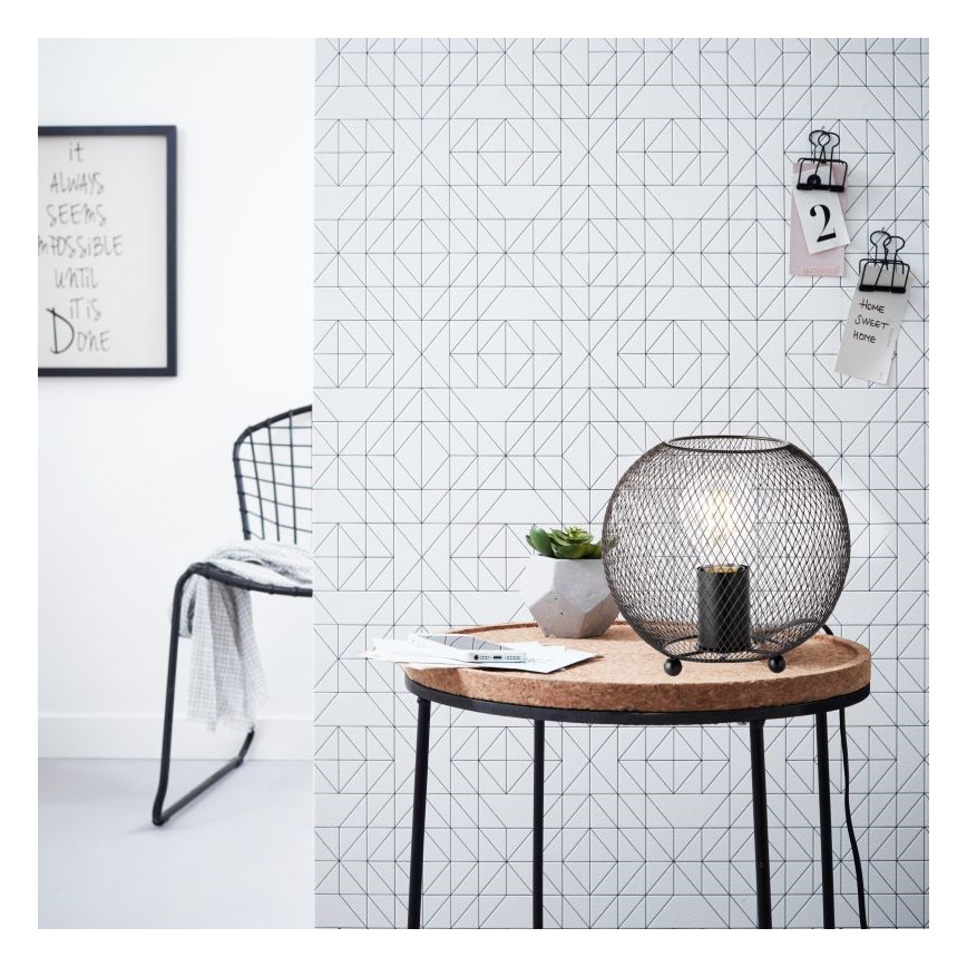 Brilliant - Настолна лампа SOCO 1xE27/60W/230V черен