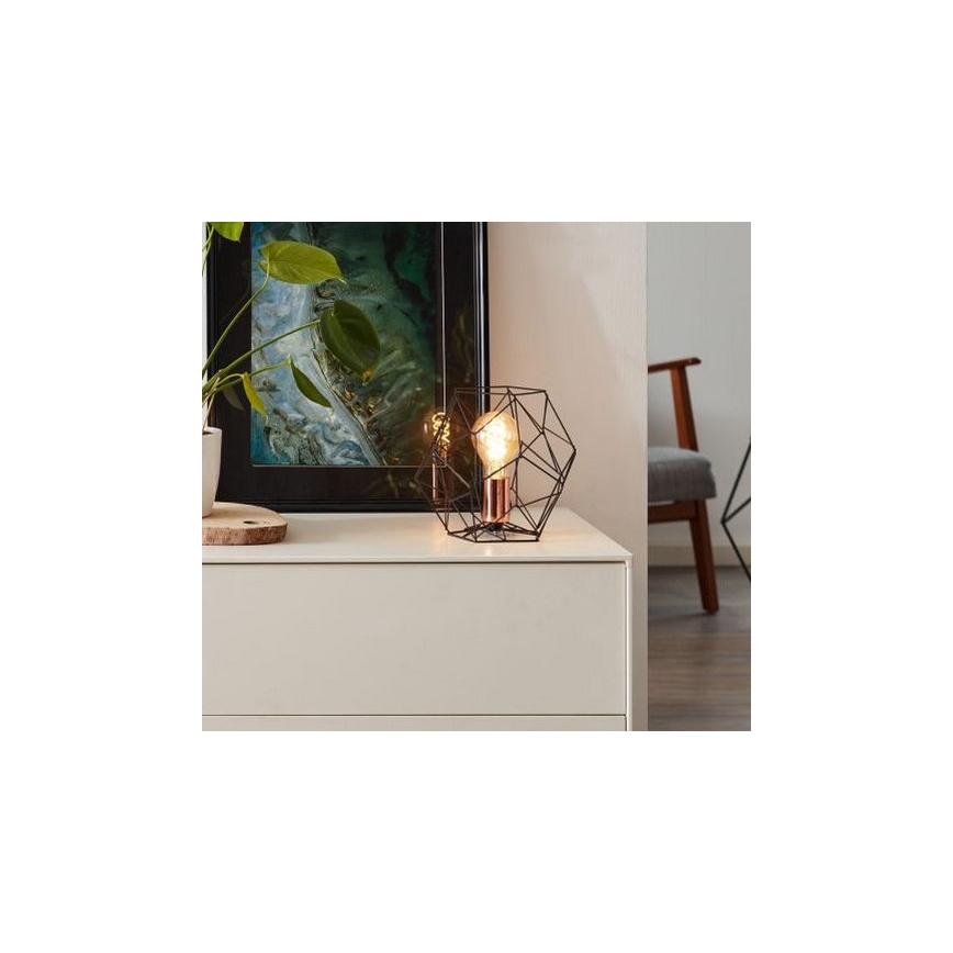 Brilliant - Настолна лампа SYNERGY 1xE27/60W/230V черен/меден