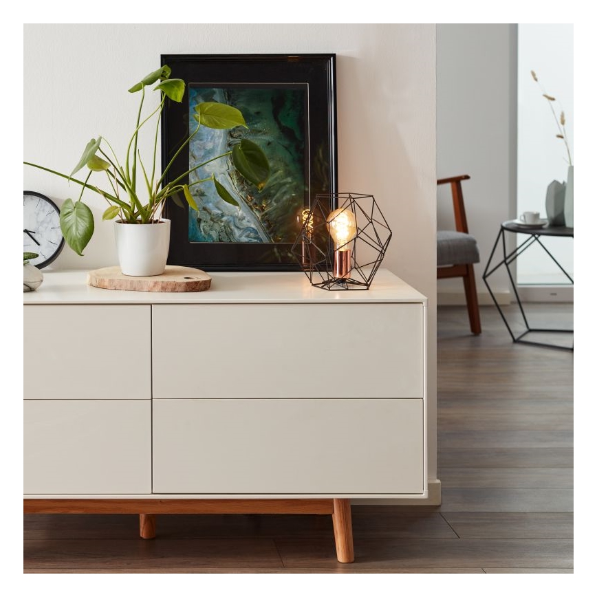 Brilliant - Настолна лампа SYNERGY 1xE27/60W/230V черен/меден