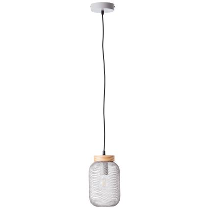 Brilliant - Пендант на кабел GIADA 1xE27/40W/230V Ø 16 см сив