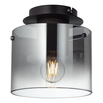 Brilliant - Плафон BETH 1xE27/60W/230V черен/димчат