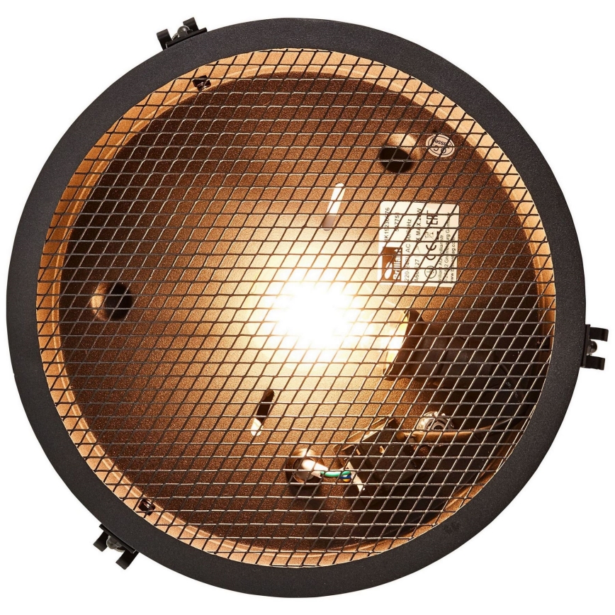 Brilliant - Плафон ZOIS 1xE27/28W/230V Ø 30 см, черен