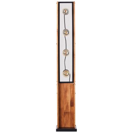 Brilliant - Подова лампа CALANDRA 4xE27/42W/230V, цвят бор