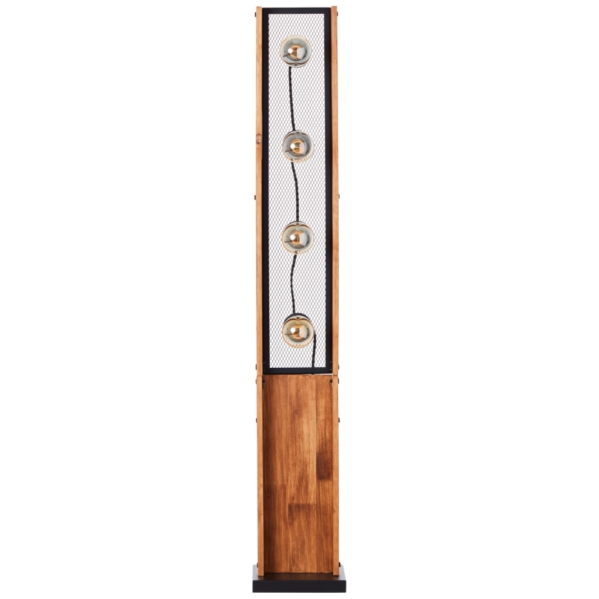 Brilliant - Подова лампа CALANDRA 4xE27/42W/230V, цвят бор