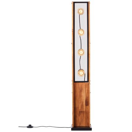 Brilliant - Подова лампа CALANDRA 4xE27/42W/230V, цвят бор