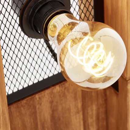 Brilliant - Подова лампа CALANDRA 4xE27/42W/230V, цвят бор