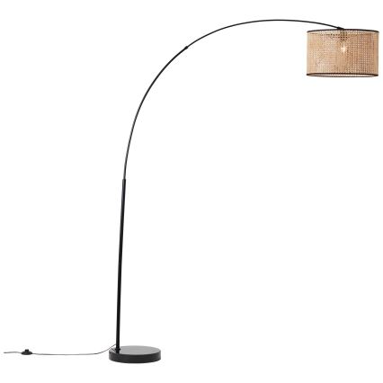 Brilliant - Подова лампа WILEY 1xE27/60W/230V черна/бежова