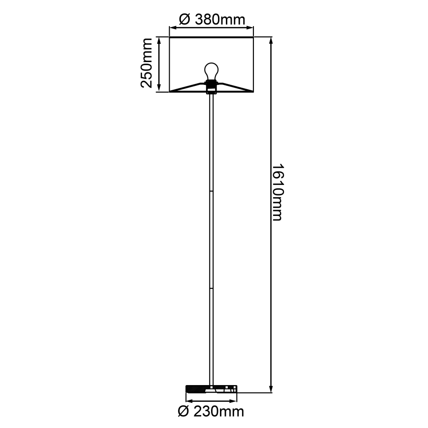 Brilliant - Подова лампа WIMEA 1xE27/52W/230V черна/бежова