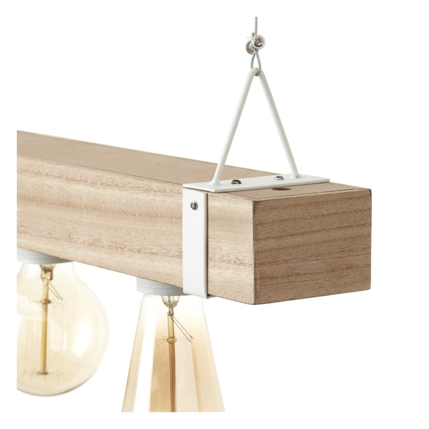 Brilliant - Полилей на въже WHITEWOOD 5xE27/30W/230V