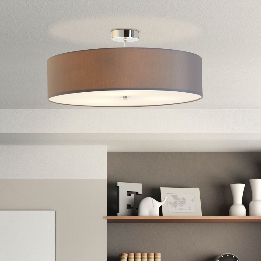 Brilliant - Полилей за повърхностен монтаж ANDRIA 3xE27/60W/230V Ø 60 см антрацит