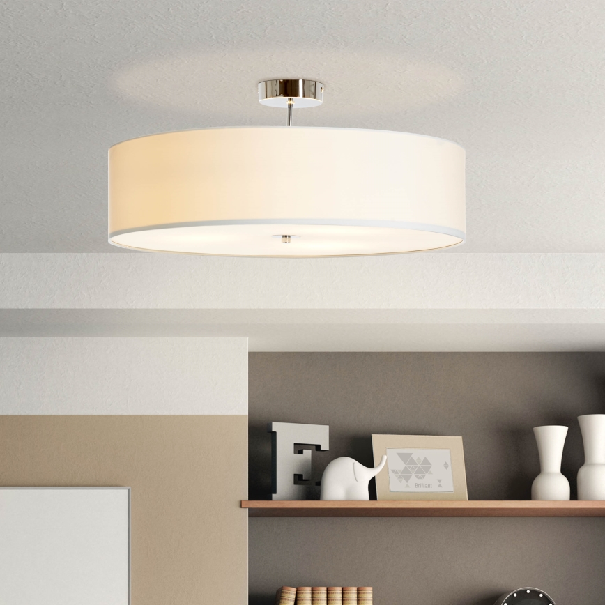 Brilliant - Полилей за повърхностен монтаж ANDRIA 3xE27/60W/230V Ø 60 см бял
