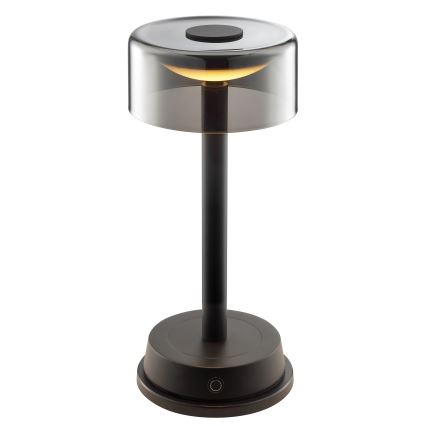 Brilliant - RAZOR димируема презареждаема сензорна външна настолна LED лампа 2,5W/5V 2700K 2600 mAh IP44 черна
