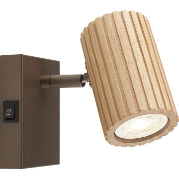 Brilliant - Стенно точково осветително тяло LAKEWOOD 1xGU10/10W/230V кафяво