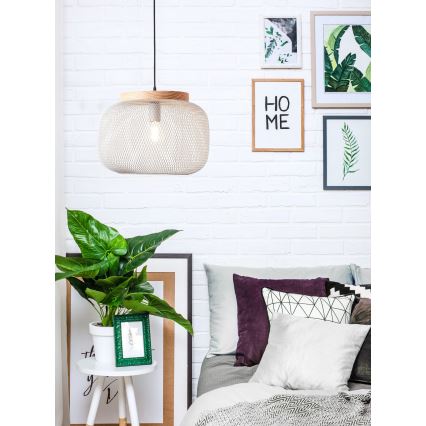 Brilliant - Стилен пендел на кабел GIADA 1xE27/40W/230V Ø 39 см, сив