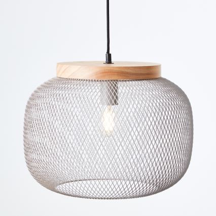 Brilliant - Стилен пендел на кабел GIADA 1xE27/40W/230V Ø 39 см, сив